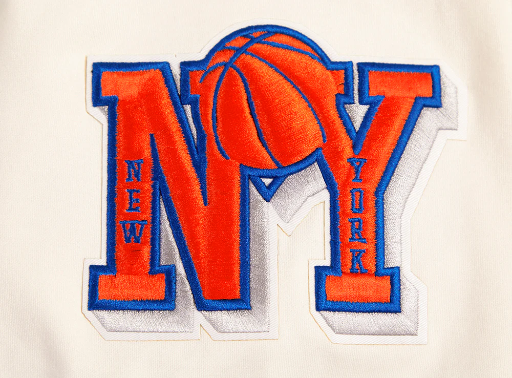 NBA NEW YORK KNICKS RETRO CLASSIC MEN'S TEE (EGGSHELL/ ROYAL BLUE) - Image 8