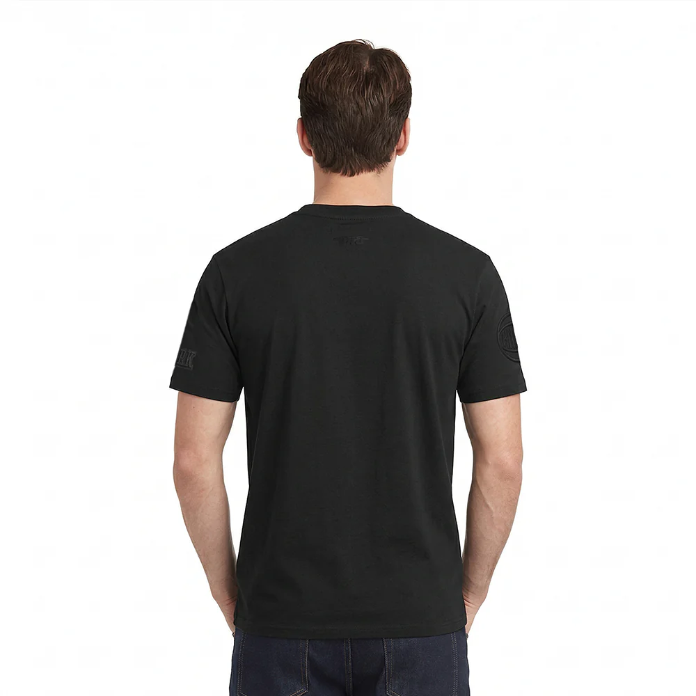 NBA NEW YORK KNICKS NEUTRAL COTTON JERSEY DROP SHOULDER TEE (BLACK) - Image 2