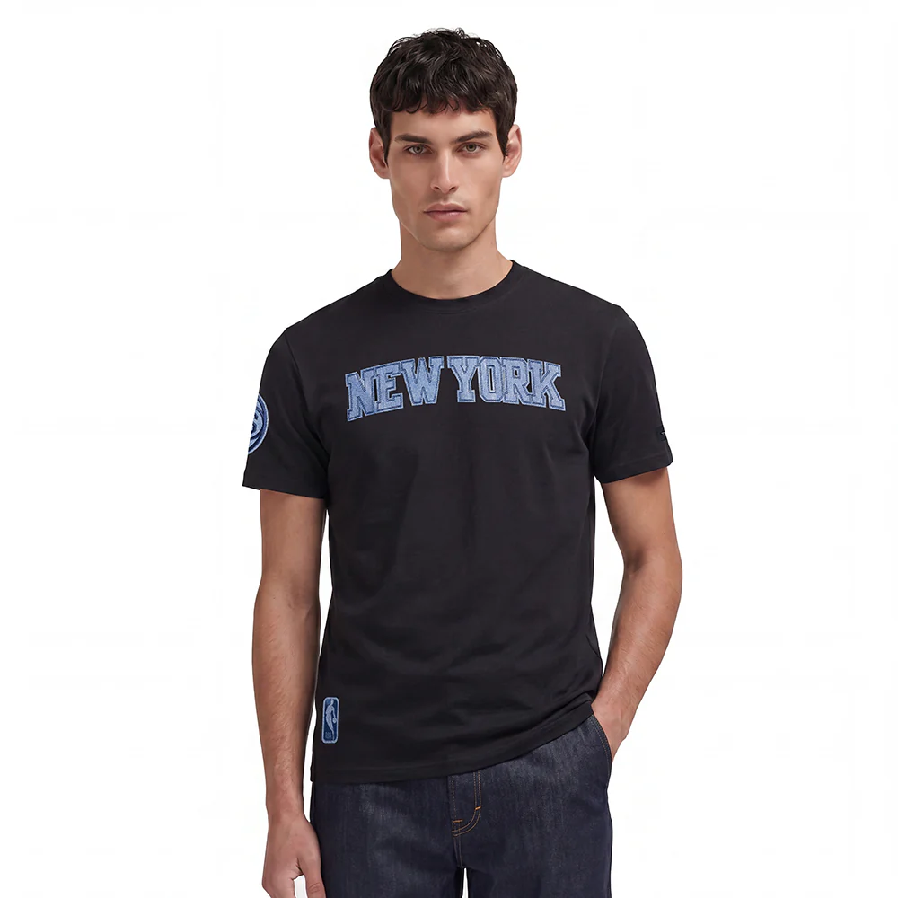 NBA NEW YORK KNICKS VARSITY BLUES MEN'S TEE (BLACK)