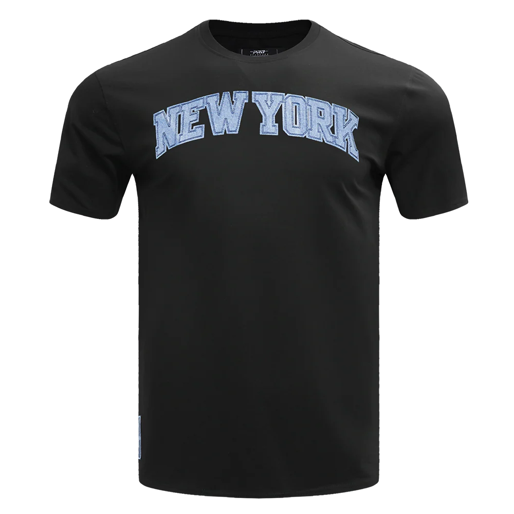 NBA NEW YORK KNICKS VARSITY BLUES MEN'S TEE (BLACK) - Image 5
