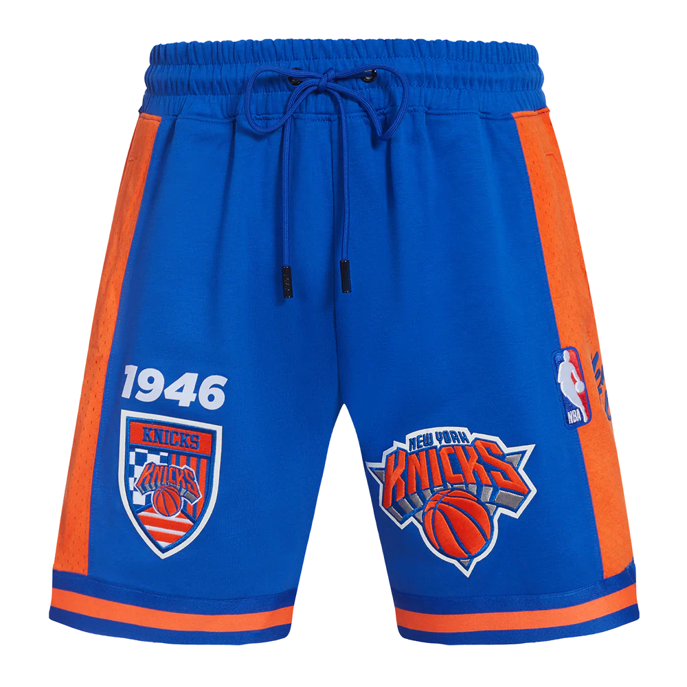 NBA NEW YORK KNICKS FAST LANE DOUBLE KNIT 2.0 MEN'S SHORT (ROYAL BLUE/ORANGE) - Image 2