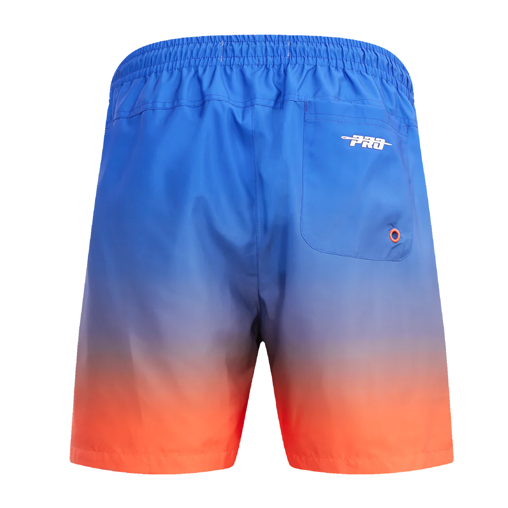 NBA NEW YORK KNICKS SMU MEN'S WOVEN SHORT (ROYAL BLUE/ORANGE) - Image 3