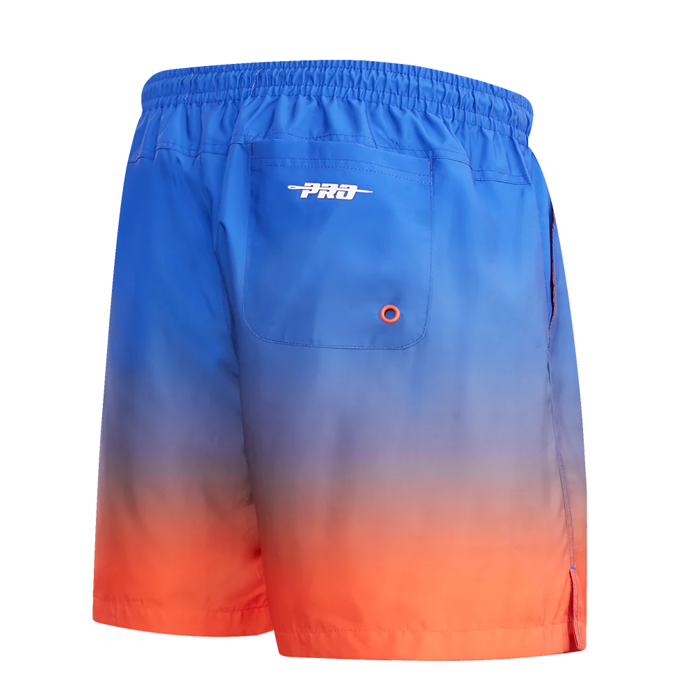 NBA NEW YORK KNICKS SMU MEN'S WOVEN SHORT (ROYAL BLUE/ORANGE) - Image 4
