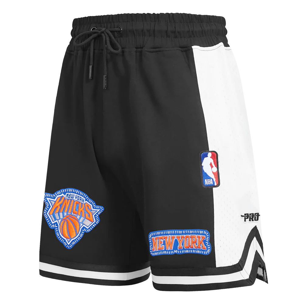 NBA NEW YORK KNICKS DIY PICK STITCH MEN'S DOUBLE KNIT 2.0 SHORT (BLACK)