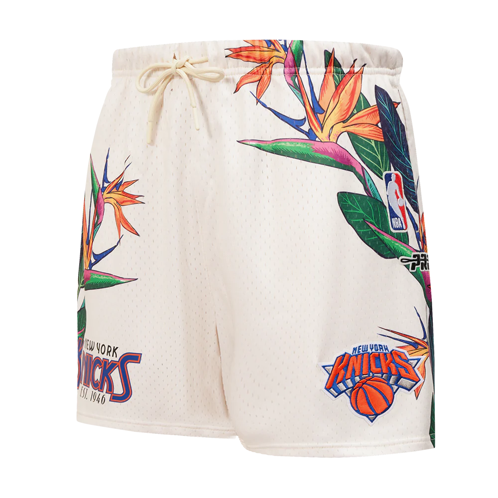 NBA NEW YORK KNICKS PARADISE MEN'S MESH SHORT (EGGSHELL) - Image 4