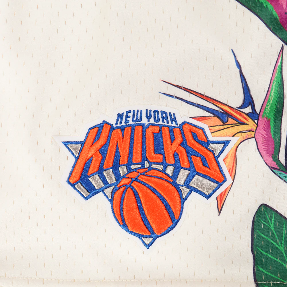NBA NEW YORK KNICKS PARADISE MEN'S MESH SHORT (EGGSHELL) - Image 6
