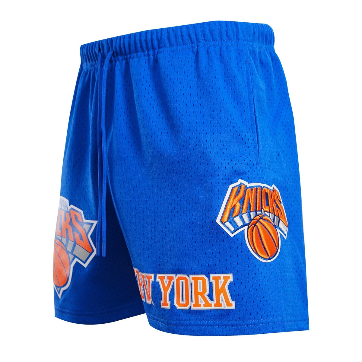NBA NEW YORK KNICKS LOGO MEN'S MESH SHORT (ROYAL BLUE)