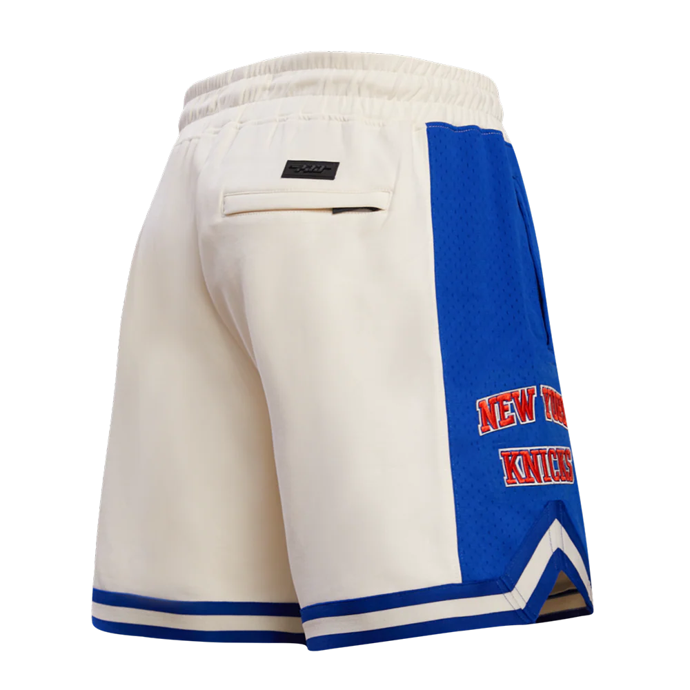 NBA NEW YORK KNICKS RETRO CLASSIC MEN'S 2.0 SHORT (EGGSHELL/ ROYAL BLUE) - Image 3
