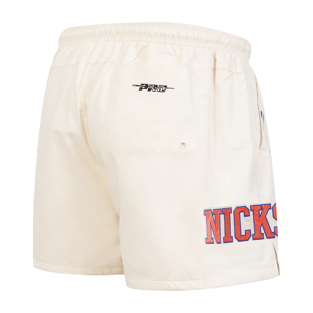 NBA NEW YORK KNICKS CLASSIC WOVEN MEN'S SHORT (EGGSHELL) - Image 3