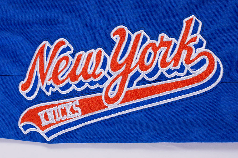 NBA NEW YORK KNICKS SCRIPT TAIL MEN'S RIB FLEECE SWEATPANT (ROYAL/ORANGE/ROYAL) - Image 7
