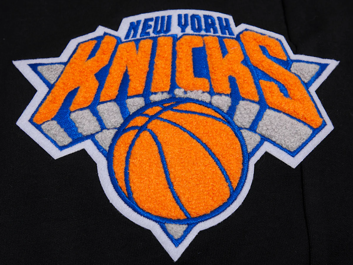 NBA NEW YORK KNICKS CLASSIC CHENILLE MEN'S JOGGER (BLACK) - Image 5
