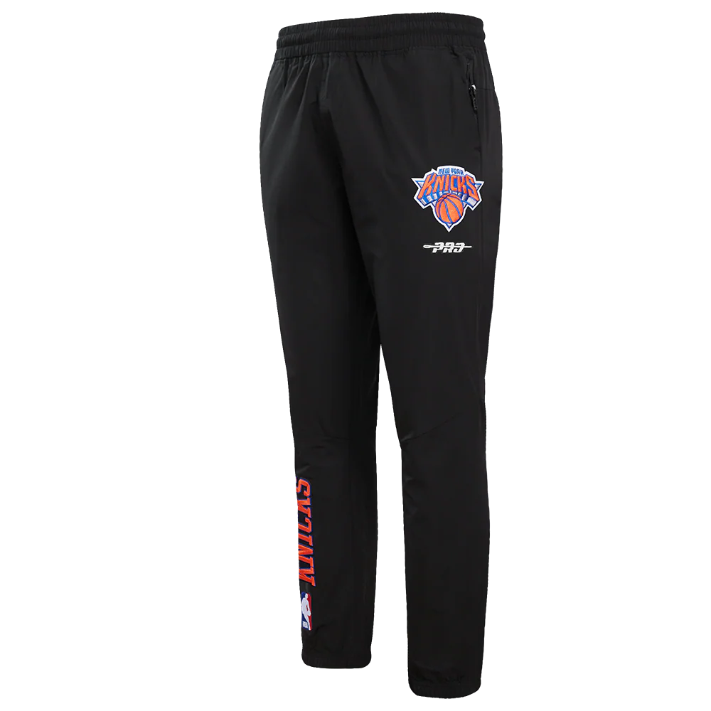 NBA NEW YORK KNICKS CLASSIC WIND SUIT MEN'S WOVEN PANT (BLACK)