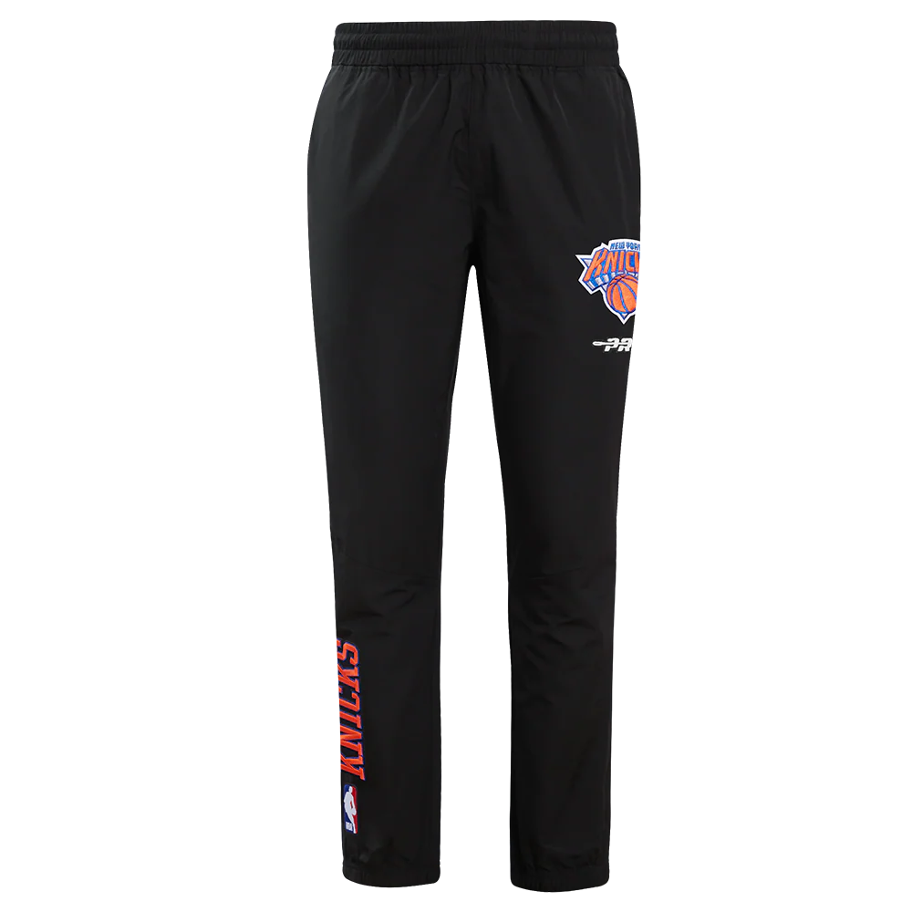 NBA NEW YORK KNICKS CLASSIC WIND SUIT MEN'S WOVEN PANT (BLACK) - Image 2