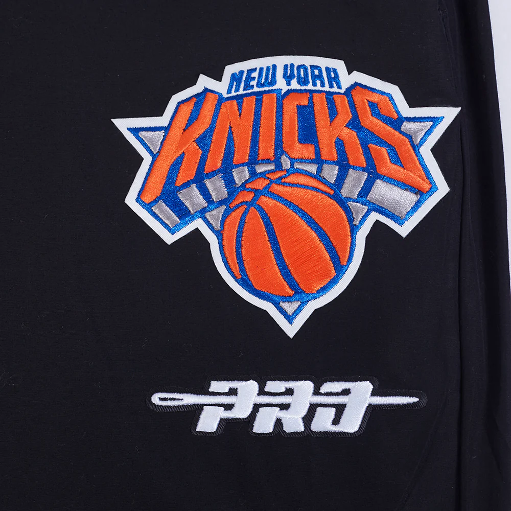 NBA NEW YORK KNICKS CLASSIC WIND SUIT MEN'S WOVEN PANT (BLACK) - Image 5