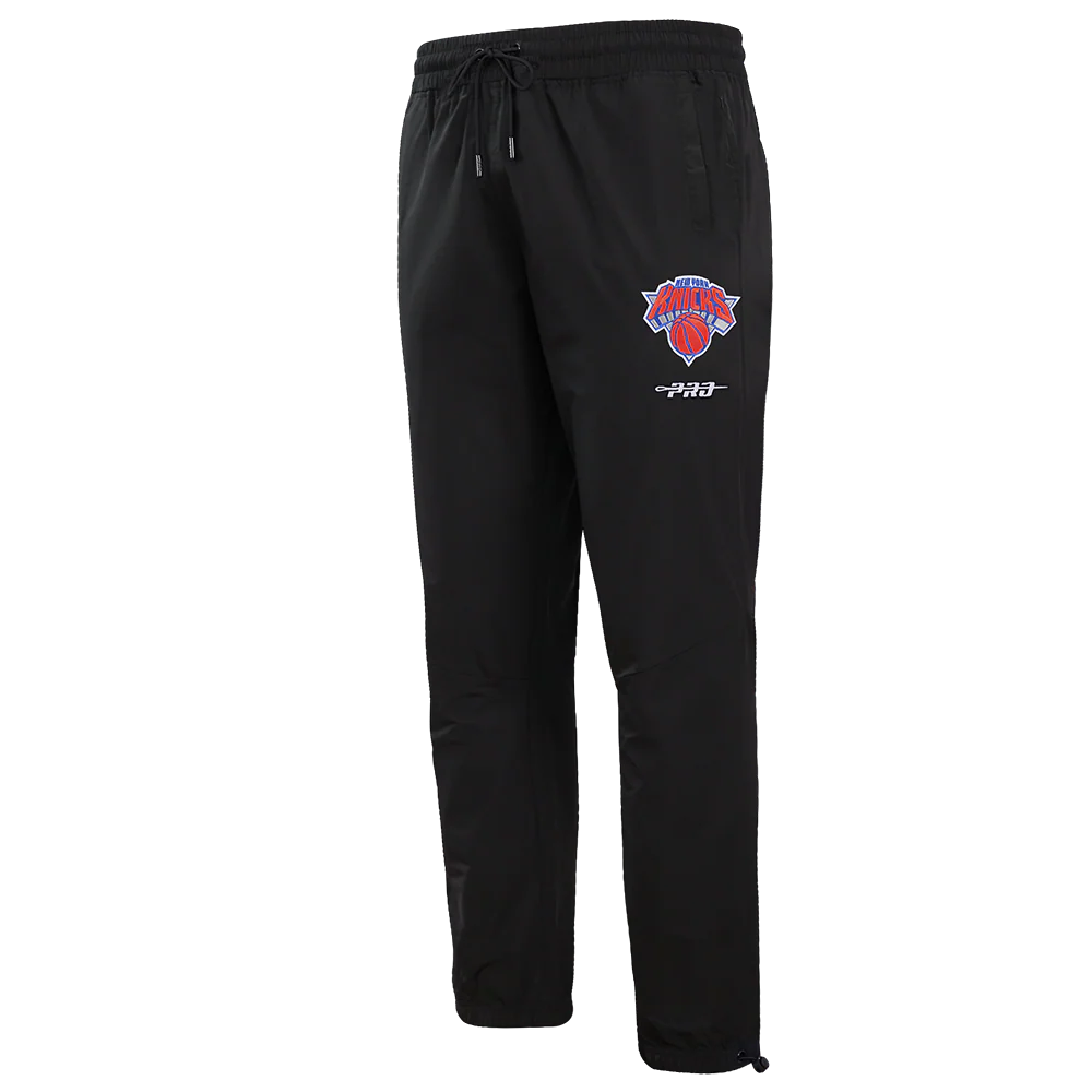 NBA NEW YORK KNICKS PRE GAME MEN'S NYLON PANT (BLACK) - Image 4