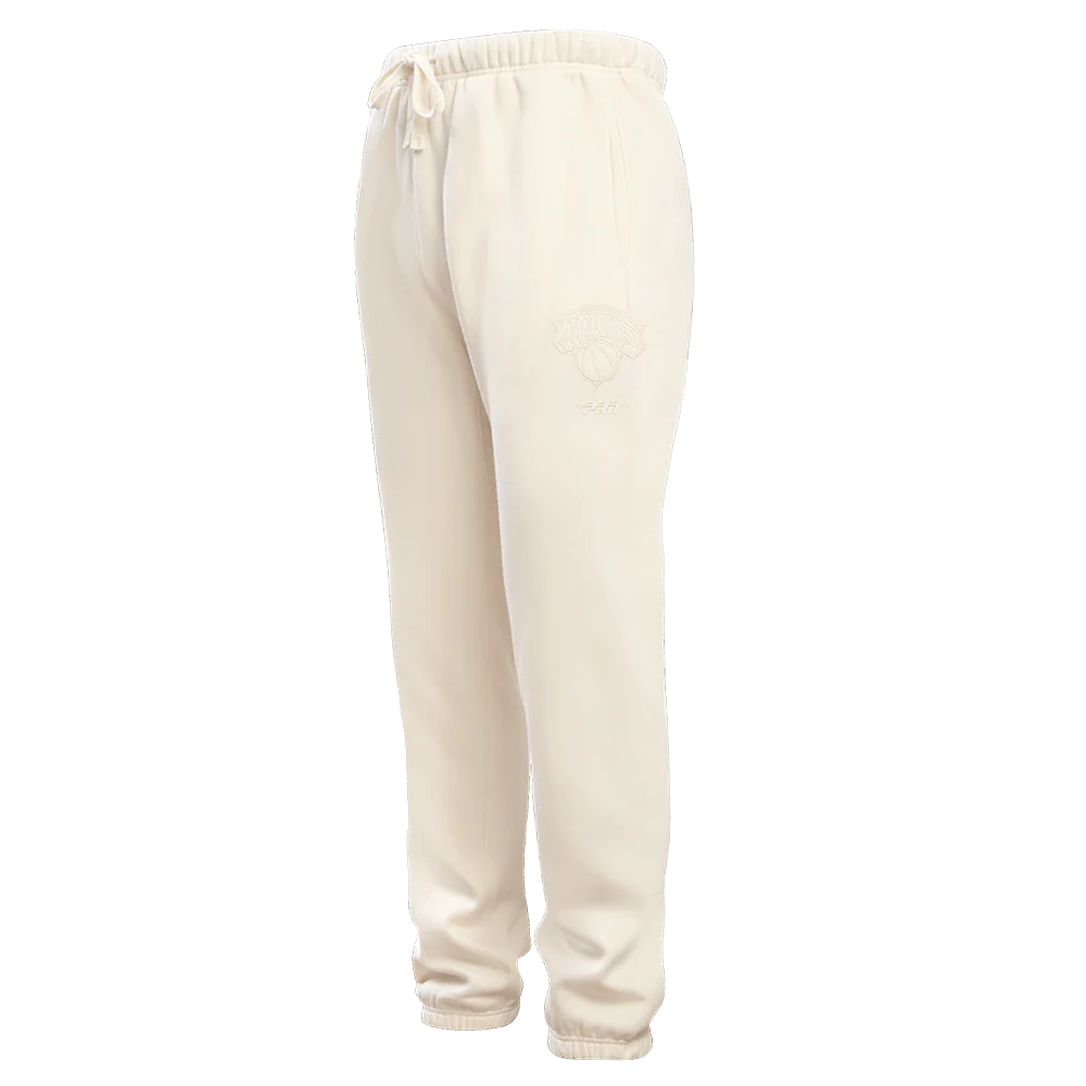 NBA NEW YORK KNICKS NEUTRAL FLEECE SWEATPANT (EGGSHELL) - Image 5