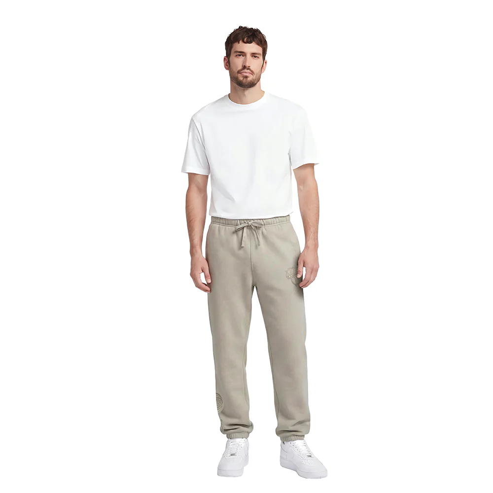 NBA NEW YORK KNICKS NEUTRAL FLEECE SWEATPANT (TAUPE) - Image 3