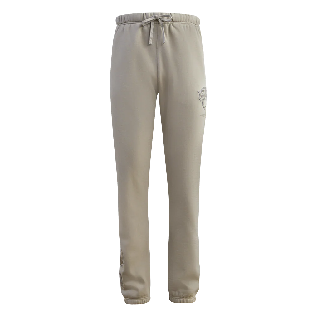 NBA NEW YORK KNICKS NEUTRAL FLEECE SWEATPANT (TAUPE) - Image 4