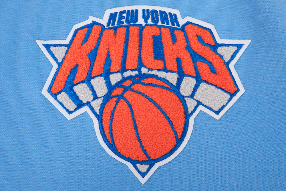 NBA NEW YORK KNICKS CLASSIC CHENILLE MEN'S PULLOVER HOODIE (UNIVERSITY BLUE) - Image 16