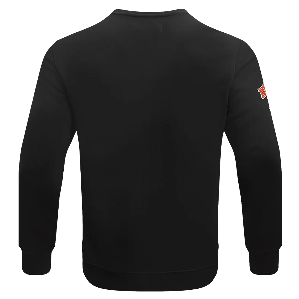 NBA NEW YORK KNICKS OLD ENGLISH MEN'S CREWNECK (BLACK) - Image 5