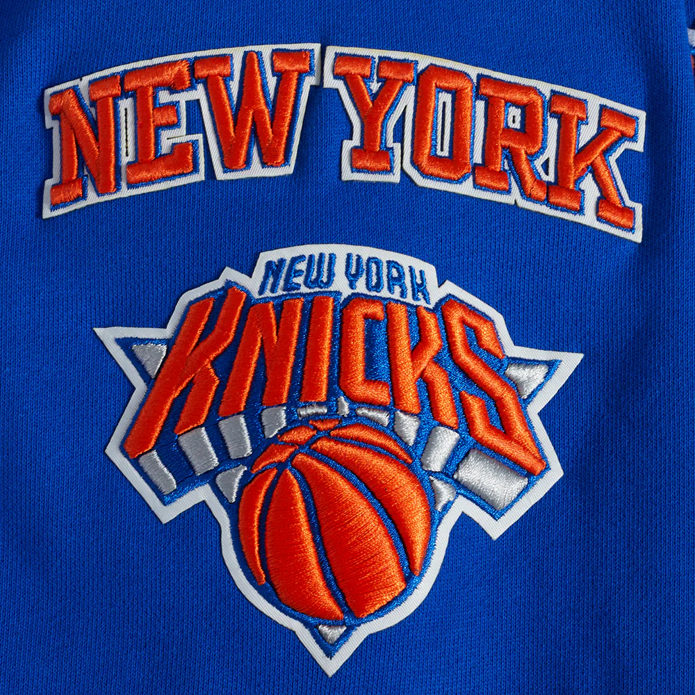 NBA NEW YORK KNICKS OLD ENGLISH MEN'S CREWNECK (ROYAL BLUE) - Image 7