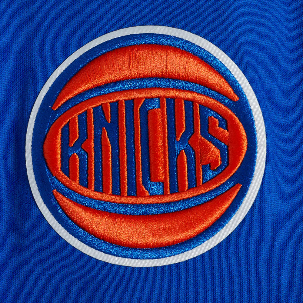 NBA NEW YORK KNICKS OLD ENGLISH MEN'S CREWNECK (ROYAL BLUE) - Image 9