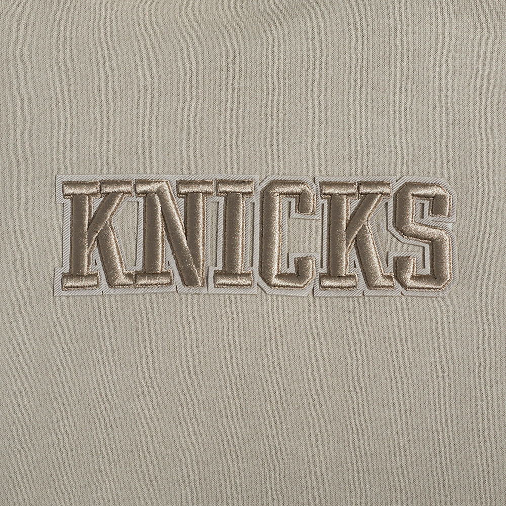 NBA NEW YORK KNICKS WINGSPAN MEN'S DROP SHOULDER FLEECE PULLOVER HOODIE (TAUPE) - Image 12