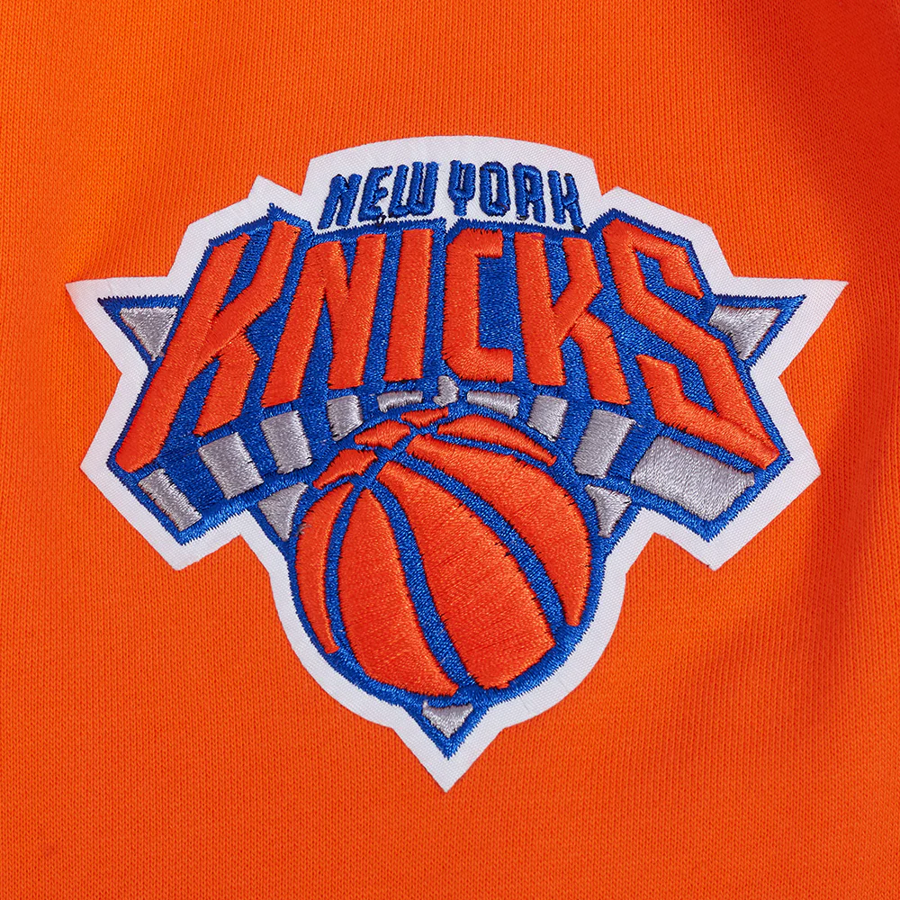 NBA NEW YORK KNICKS SOUVENIR MEN'S FLEECE PULLOVER HOODIE (ORANGE) - Image 9