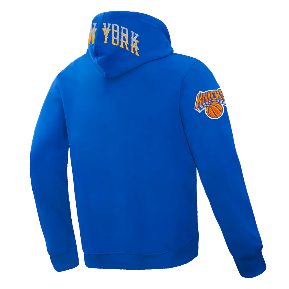 NBA NEW YORK KNICKS CITY EDITION 24-25 MEN'S FLEECE PULLOVER HOODIE (ROYAL BLUE) - Image 4