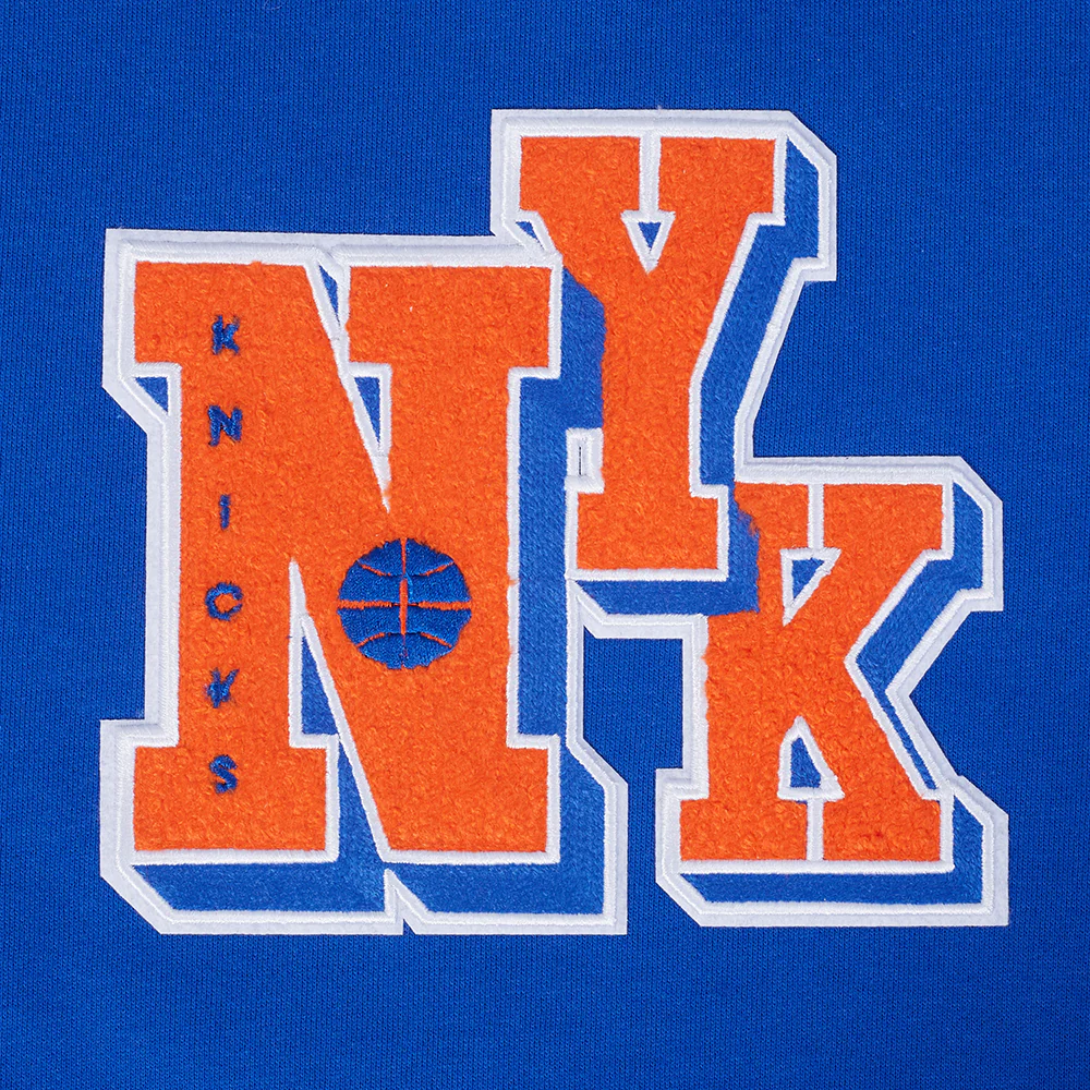 NBA NEW YORK KNICKS BEST OF MEN'S DROP SHOULDER FLC CREWNECK (ROYAL BLUE) - Image 8