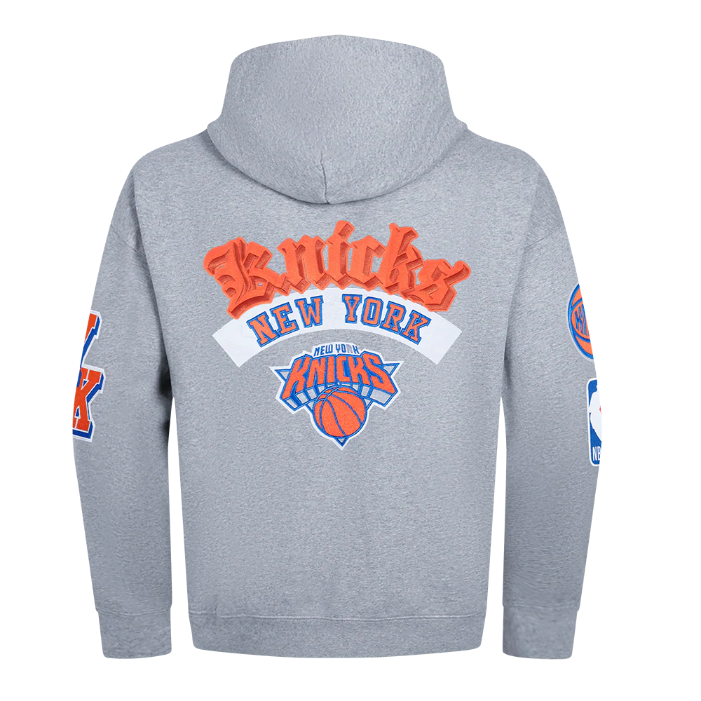 NBA NEW YORK KNICKS BEST OF MEN'S DROP SHOULDER FLC PO HOODIE (DARK HEATHER GRAY) - Image 5