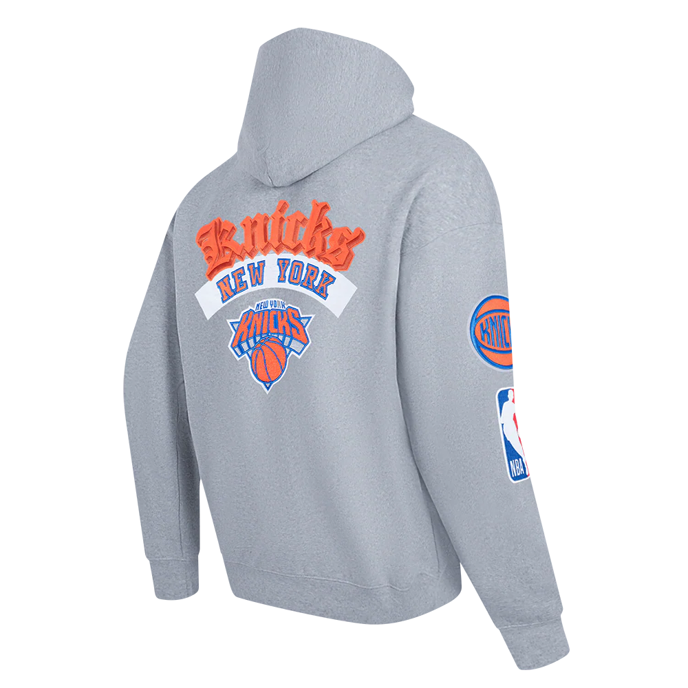NBA NEW YORK KNICKS BEST OF MEN'S DROP SHOULDER FLC PO HOODIE (DARK HEATHER GRAY) - Image 6