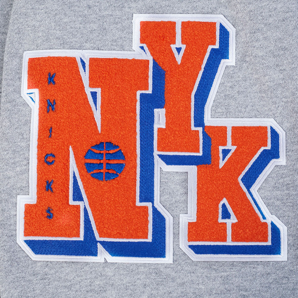 NBA NEW YORK KNICKS BEST OF MEN'S DROP SHOULDER FLC PO HOODIE (DARK HEATHER GRAY) - Image 7