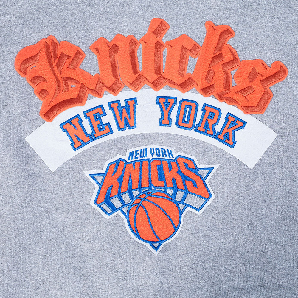 NBA NEW YORK KNICKS BEST OF MEN'S DROP SHOULDER FLC PO HOODIE (DARK HEATHER GRAY) - Image 9