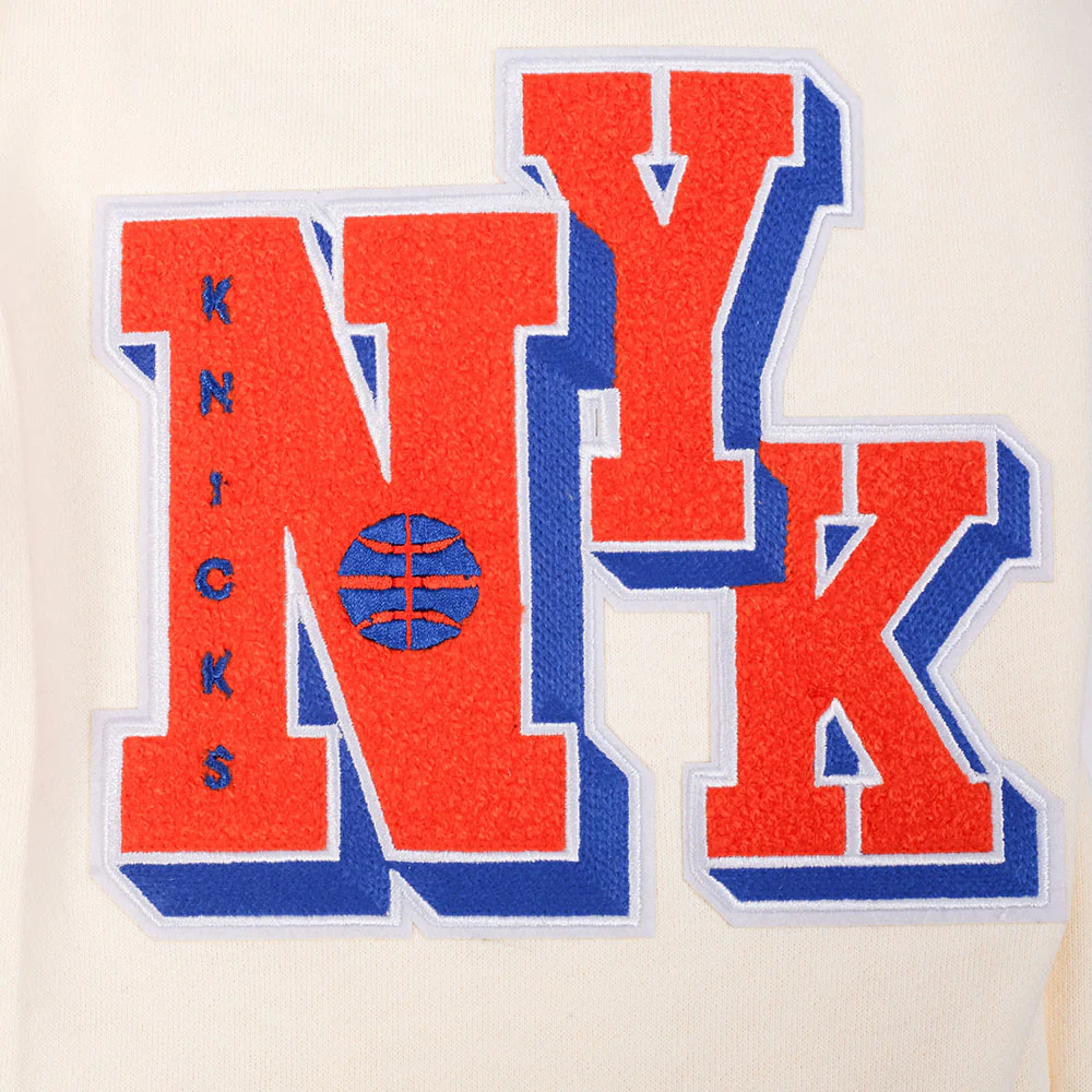 NBA NEW YORK KNICKS BEST OF MEN'S DROP SHOULDER FLC PO HOODIE (EGGSHELL) - Image 7