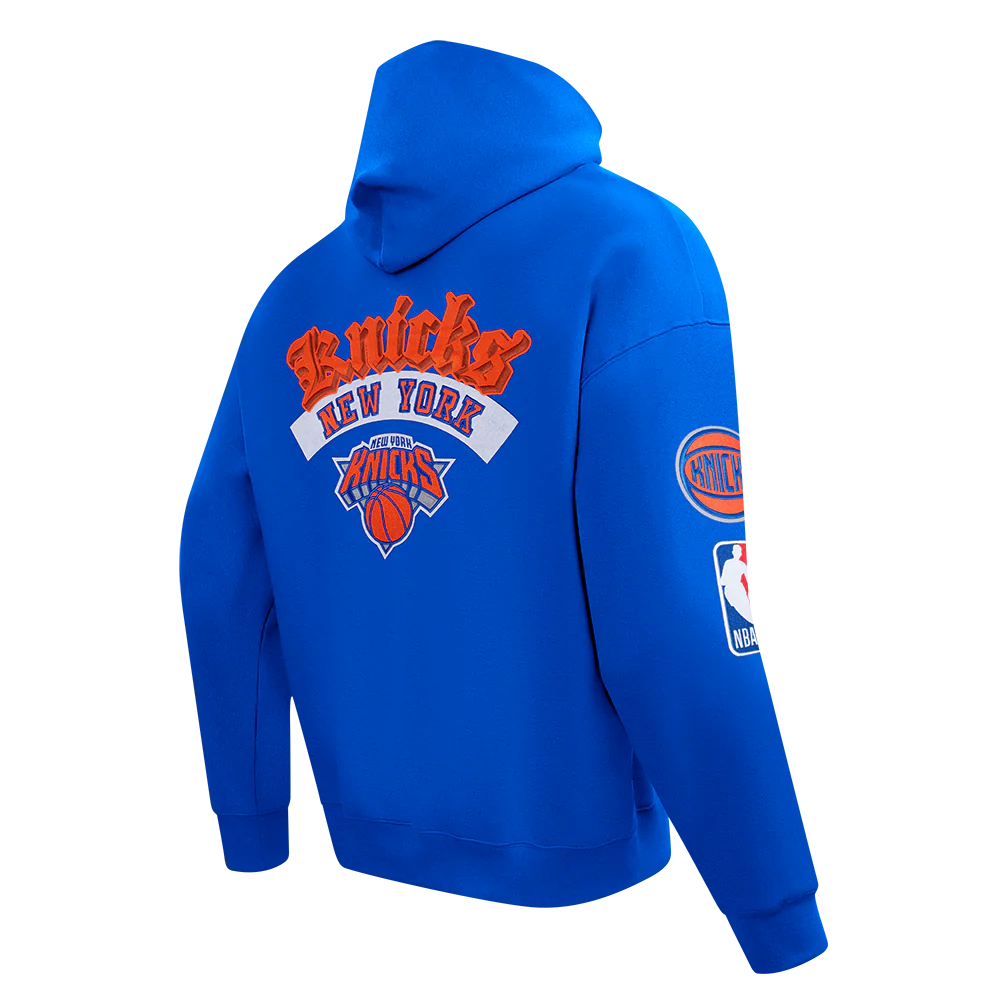 NBA NEW YORK KNICKS BEST OF MEN'S DROP SHOULDER FLC PO HOODIE (ROYAL BLUE) - Image 6