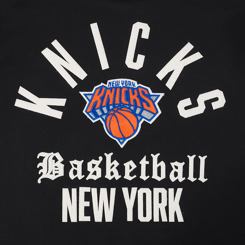 NEW YORK KNICKS MODERN ORIGINALS MEN'S FLC PO HOODIE (BLACK) - Image 7