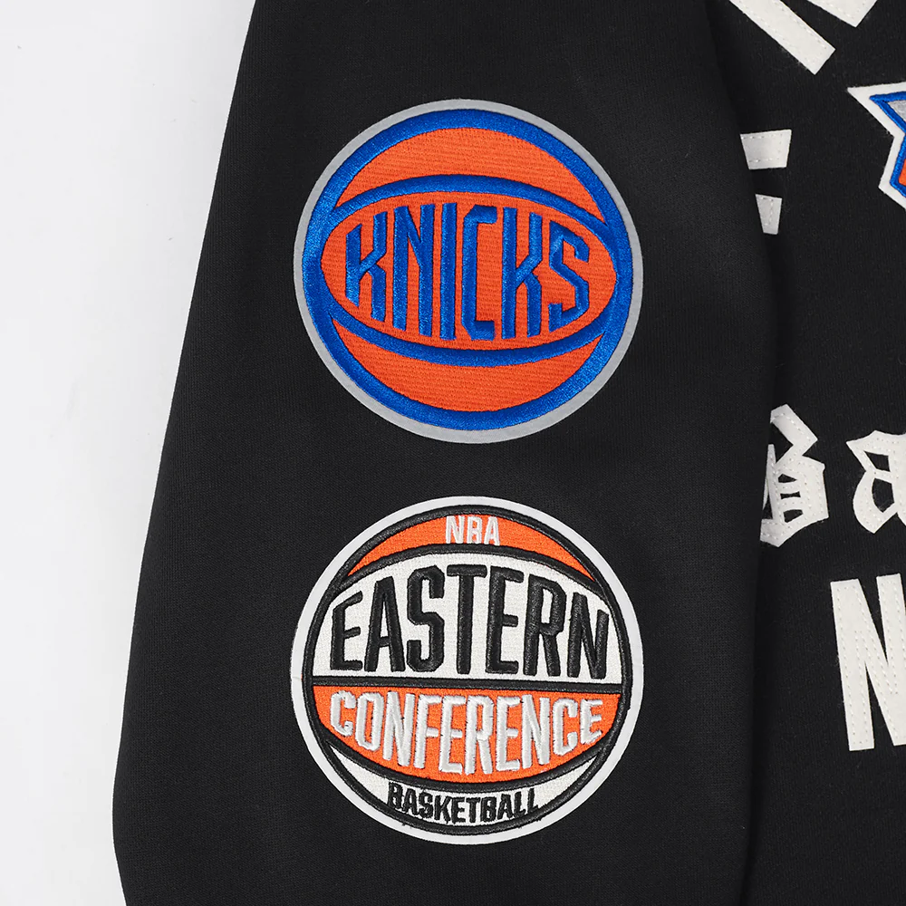 NEW YORK KNICKS MODERN ORIGINALS MEN'S FLC PO HOODIE (BLACK) - Image 8