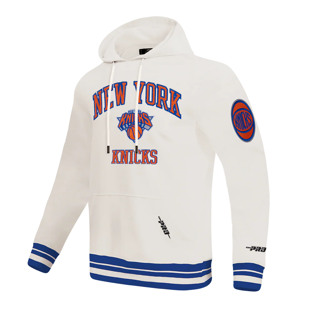 NBA NEW YORK KNICKS CITY EDITION 25-26 MEN'S RIB FLC PO HOODIE (EGGSHELL/ROYAL BLUE) - Image 3