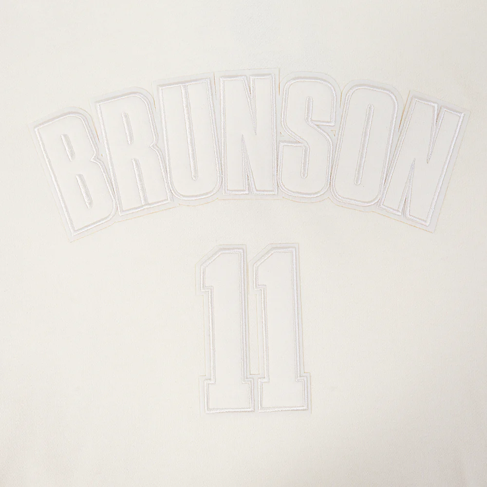 NBA NEW YORK KNICKS JALEN BRUNSON #11 NEUTRAL MEN'S DROP SHOULDER FL (EGGSHELL) - Image 10