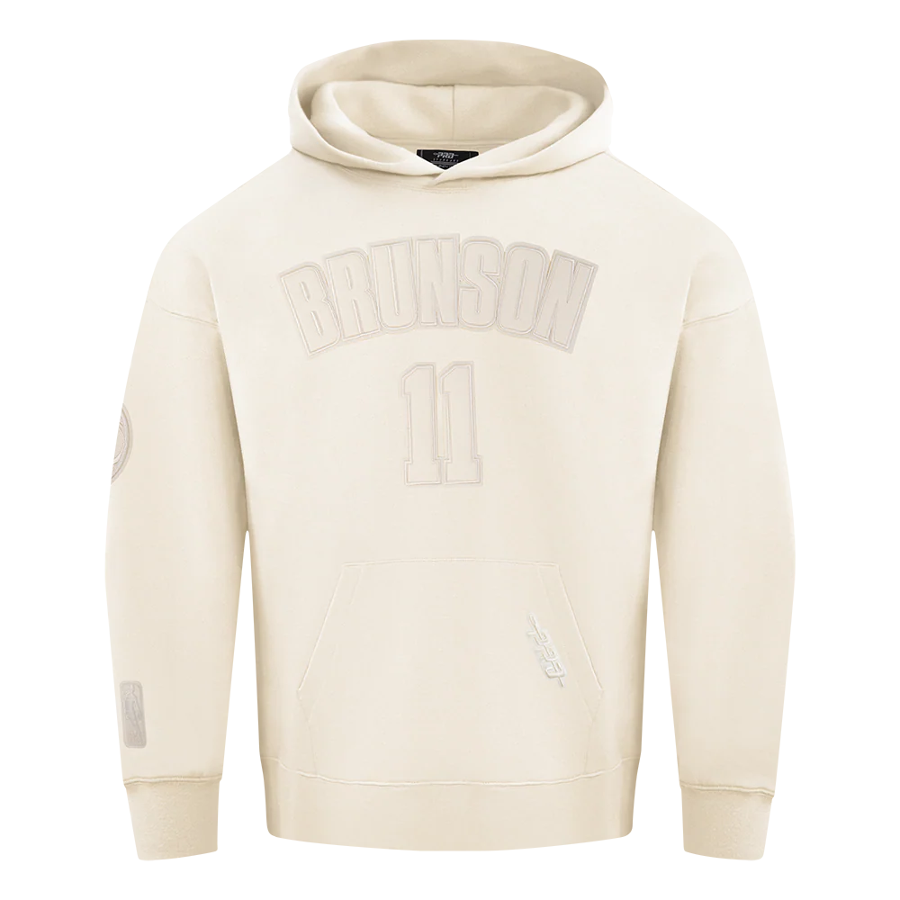 NBA NEW YORK KNICKS JALEN BRUNSON #11 NEUTRAL MEN'S DROP SHOULDER FL (EGGSHELL) - Image 3