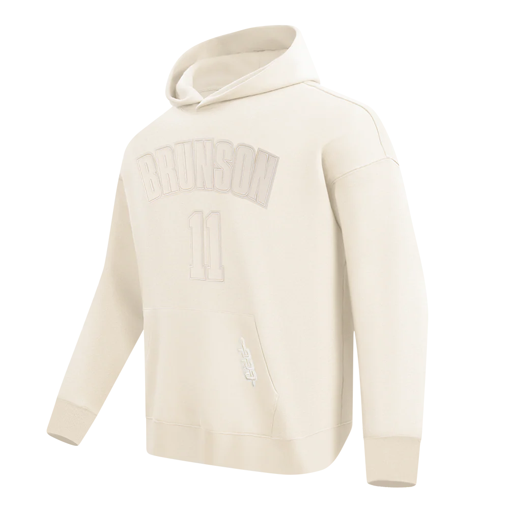 NBA NEW YORK KNICKS JALEN BRUNSON #11 NEUTRAL MEN'S DROP SHOULDER FL (EGGSHELL) - Image 4