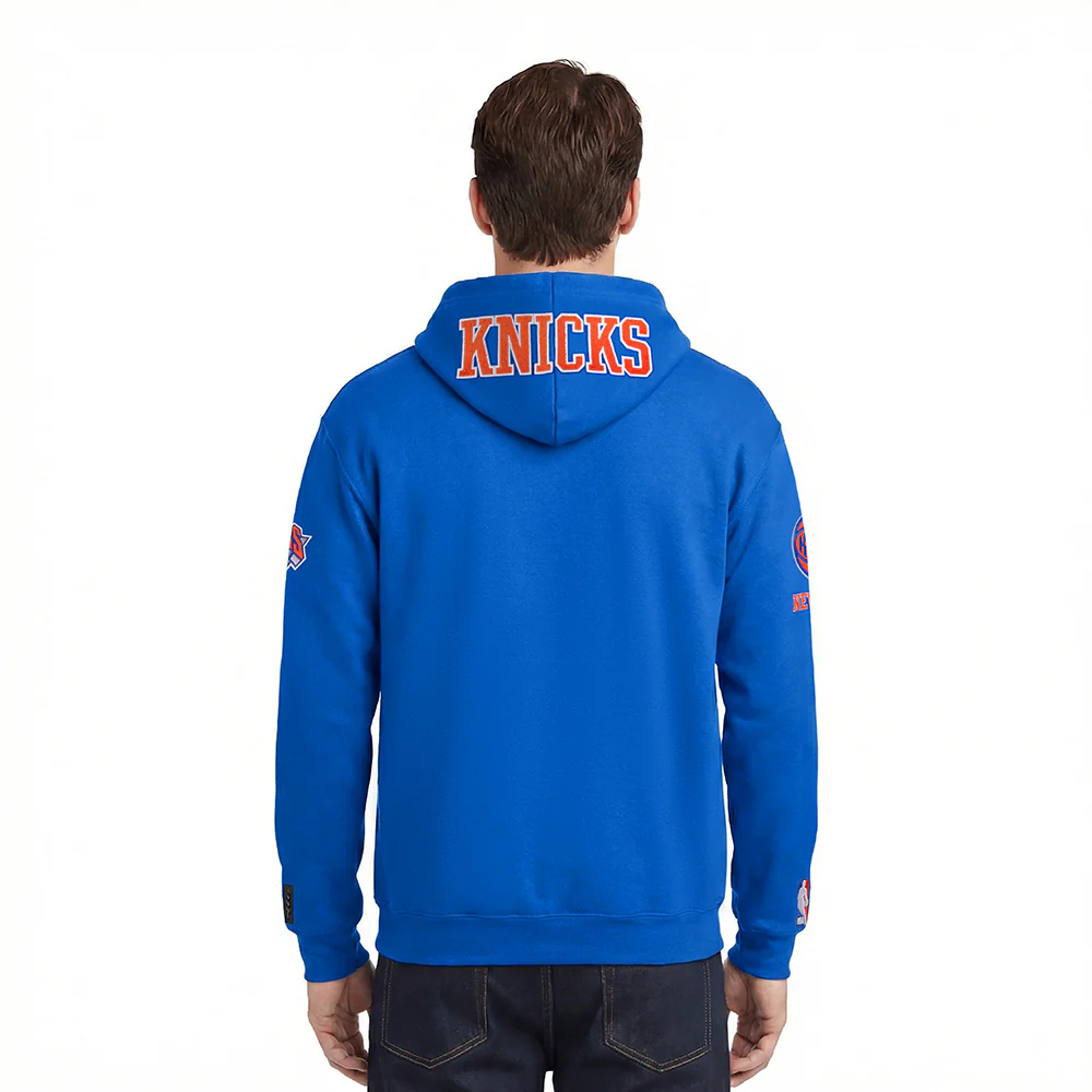NBA NEW YORK KNICKS MIKAL BRIDGES #25 CLASSIC PLAYER NAME AND NUMBER MEN'S DK PO HOODIE - Image 2