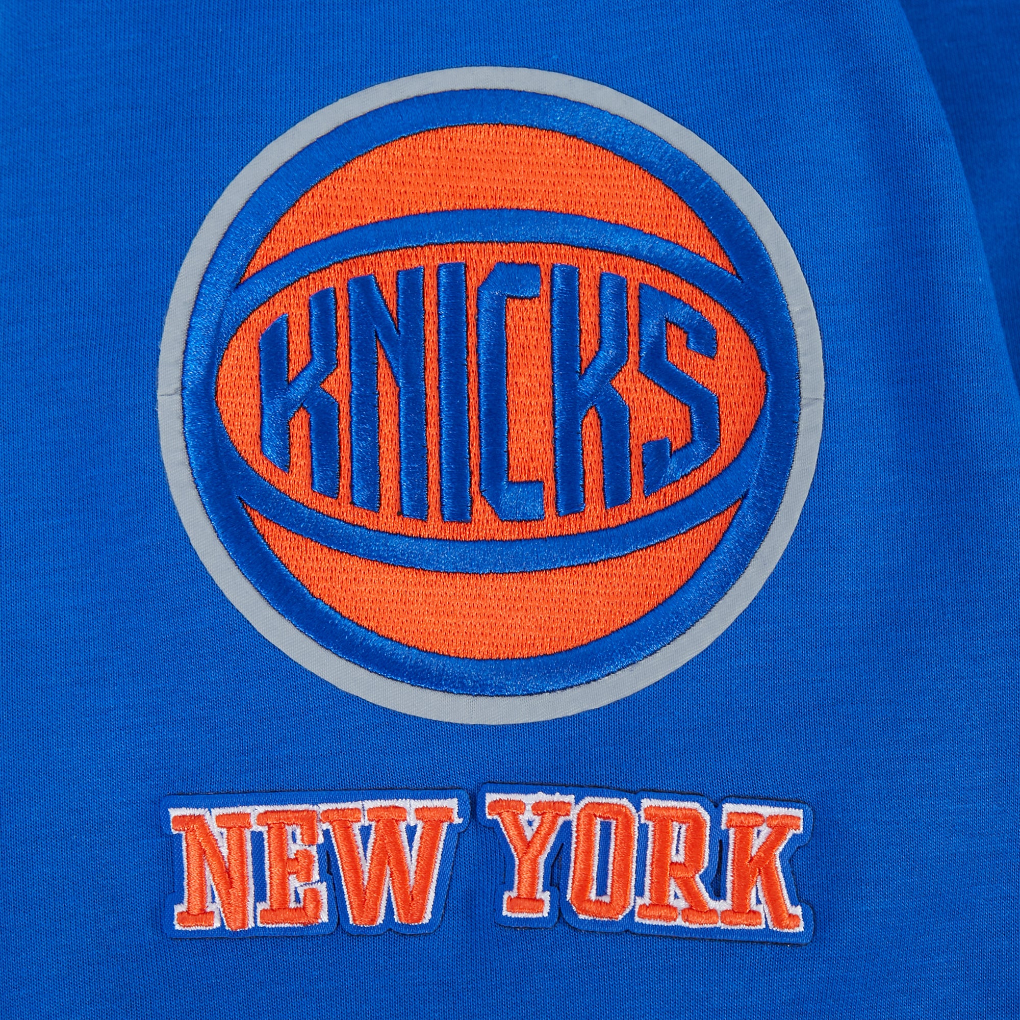 NBA NEW YORK KNICKS CLASSIC CHENILLE MEN'S FULL ZIP HOODIE (ROYAL BLUE) - Image 8