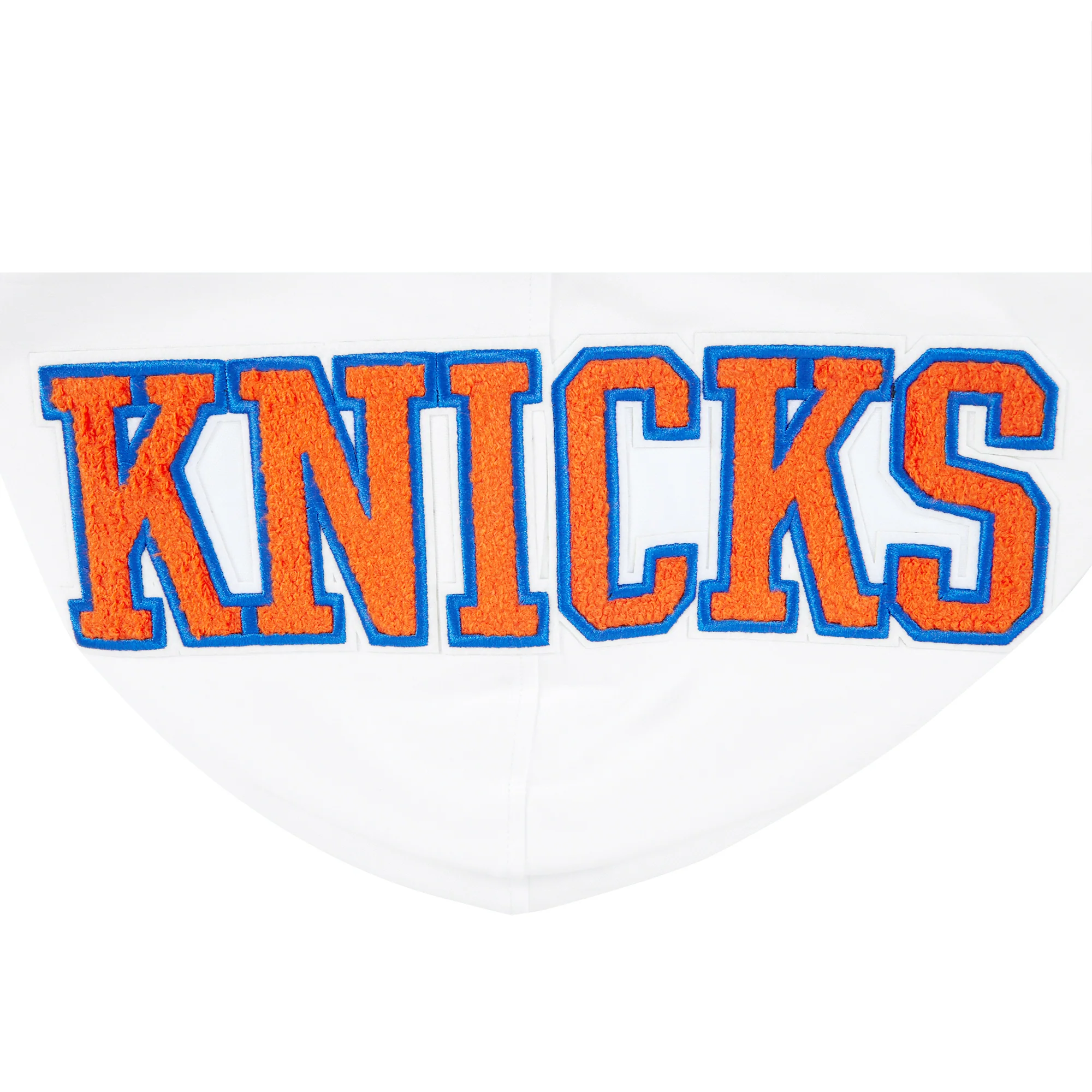 NBA NEW YORK KNICKS CLASSIC CHENILLE MEN'S FULL ZIP HOODIE (White) - Image 10