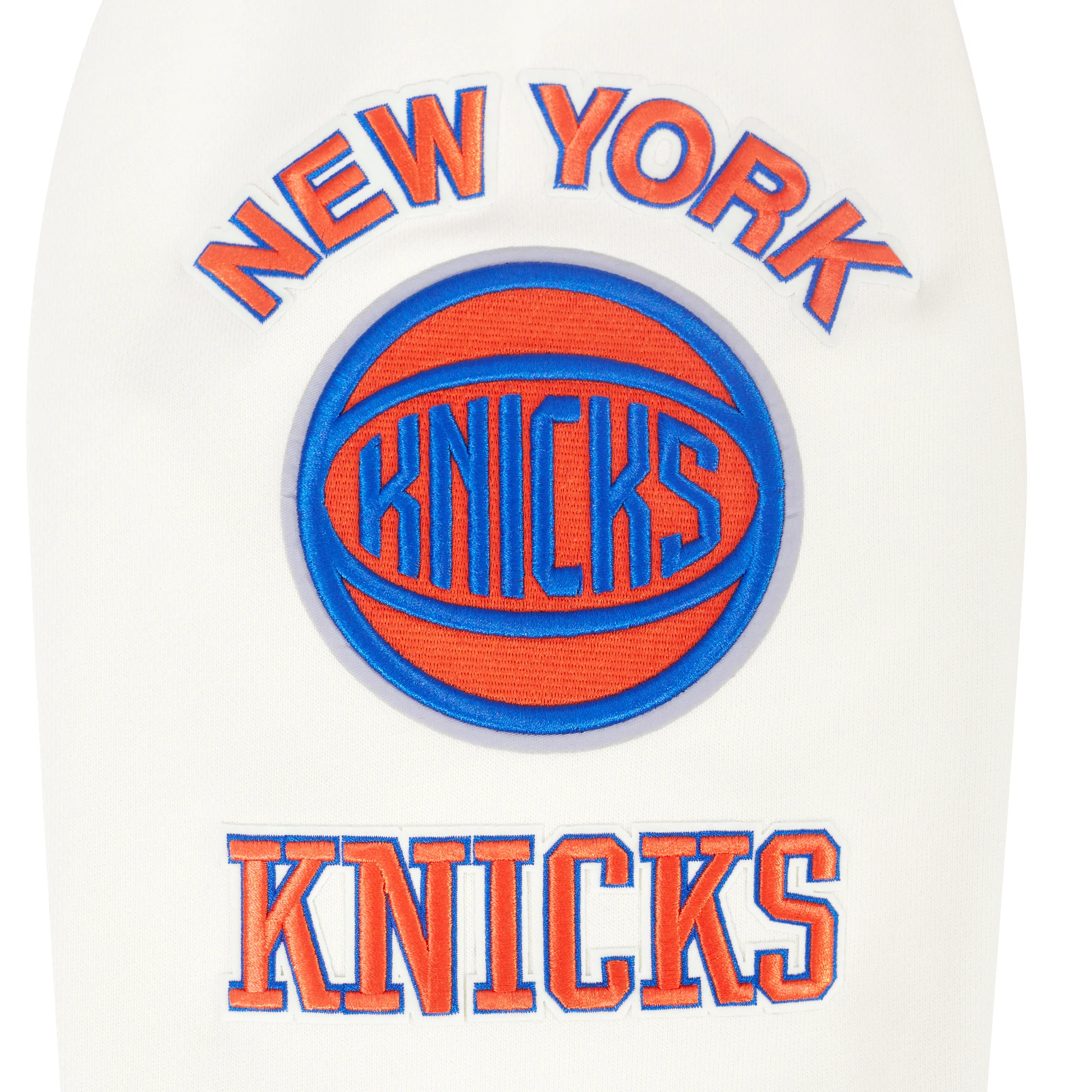 NBA NEW YORK KNICKS RETRO CLASSICS MEN'S PULL OVER HOODIE (EGGSHELL/ROYAL BLUE) - Image 9