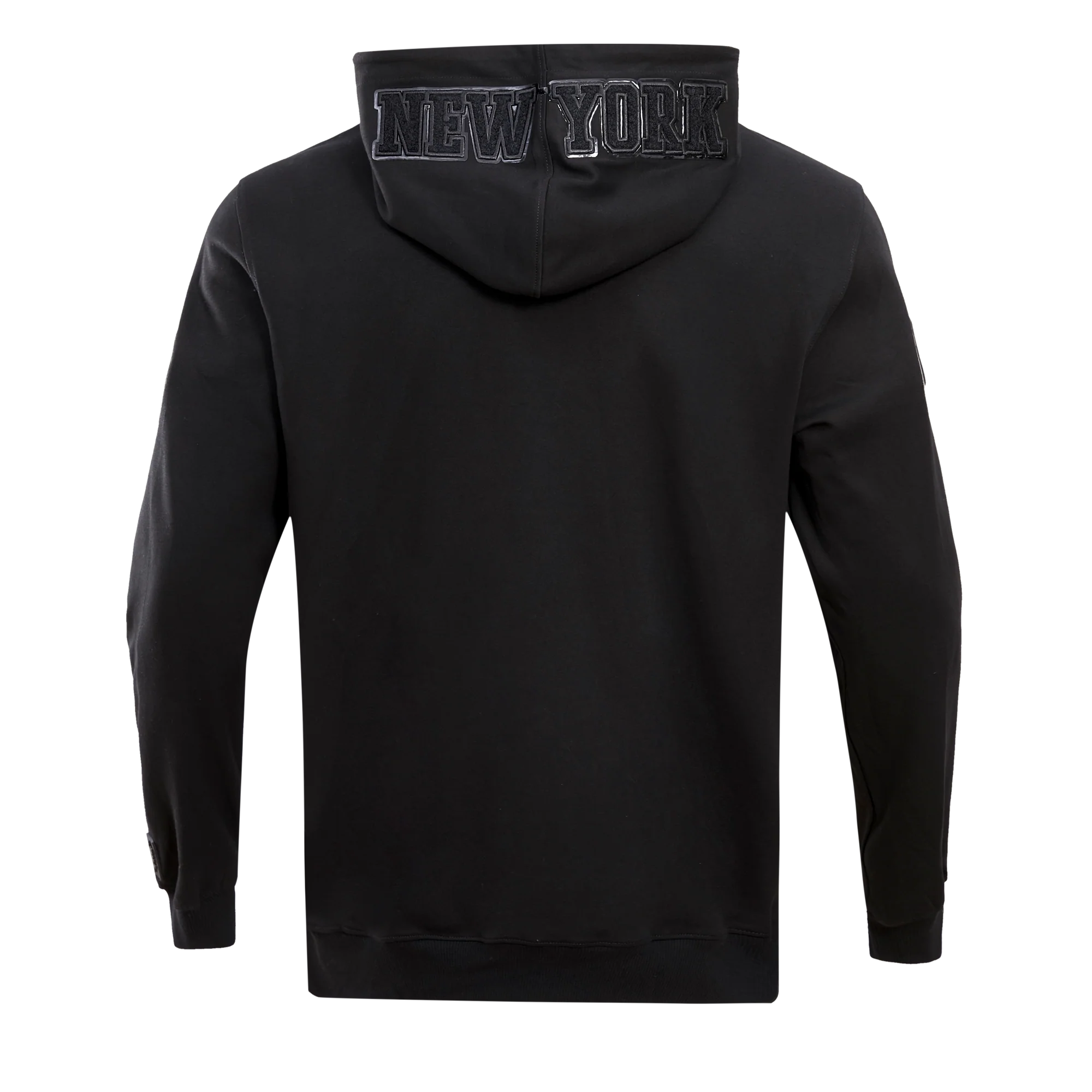 NBA NEW YORK KNICKS TRIPLE BLACK MEN'S FULL ZIP PULLOVER HOODIE (BLACK) - Image 6