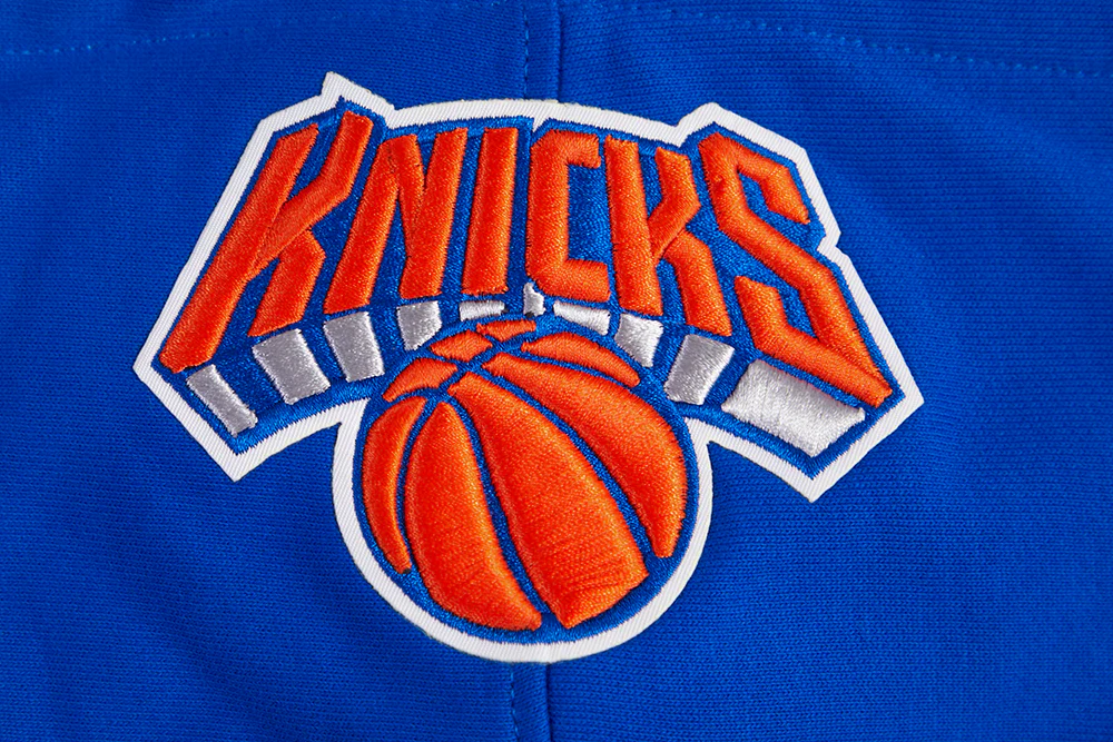 NBA NEW YORK KNICKS RETRO CLASSIC MEN'S PULLOVER HOODIE (ROYAL BLUE/ORANGE) - Image 6