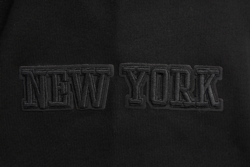 NBA NEW YORK KNICKS NEUTRAL DROP SHOULDER FLEECE PULLOVER HOODIE (BLACK) - Image 7