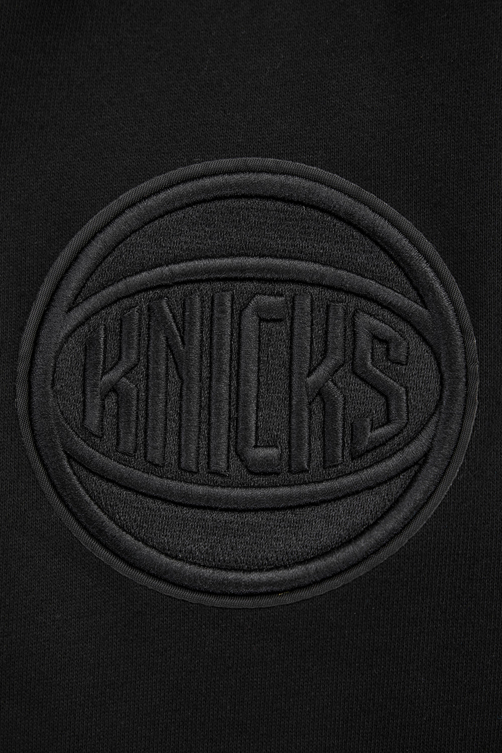 NBA NEW YORK KNICKS NEUTRAL DROP SHOULDER FLEECE PULLOVER HOODIE (BLACK) - Image 9